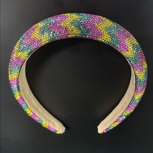 MARDI GRAS RHINESTONE COATED HEADBAND